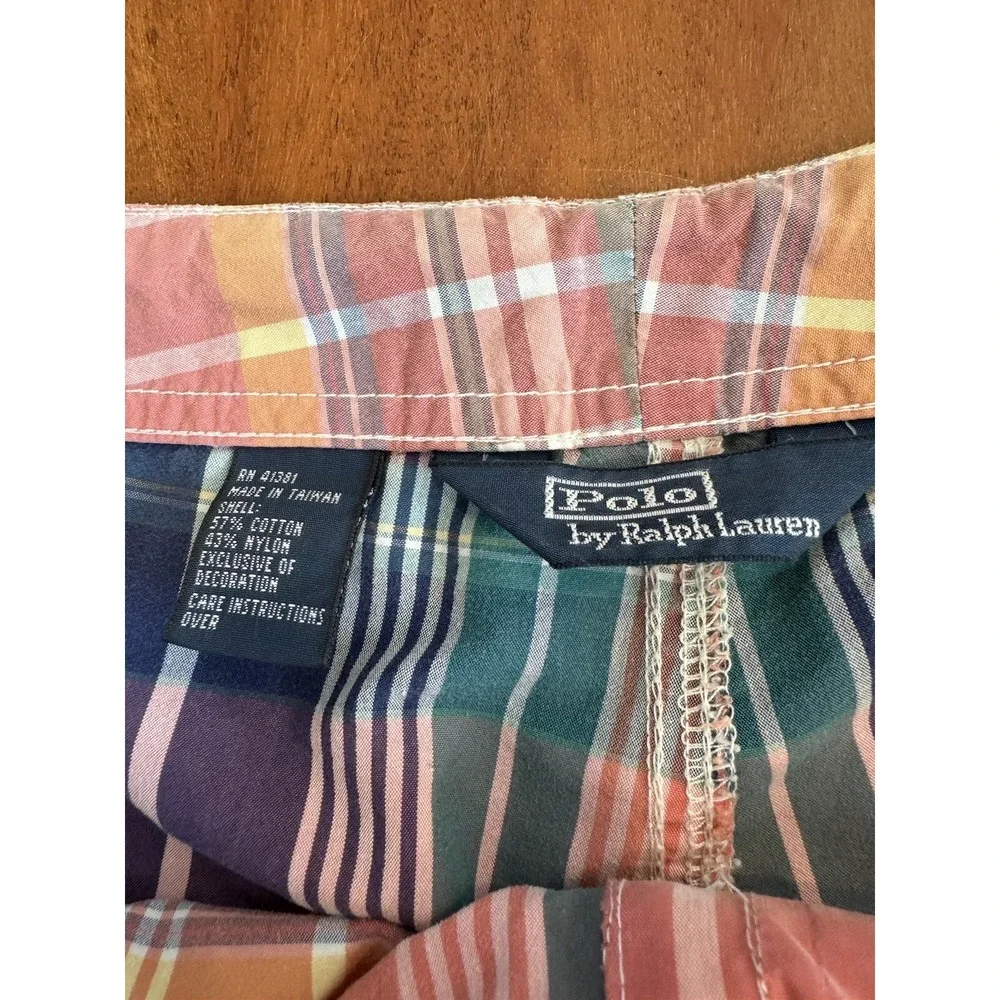 Polo by Ralph Lauren Multicolor Plaid Swim Board Shorts